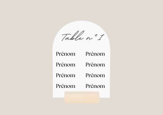 Pancarte marque table