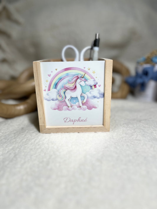 Pot à crayon en bois