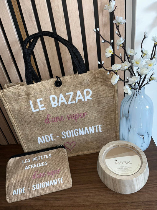 Sac en jute & sa trousse
