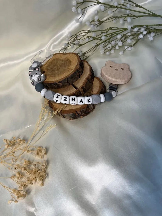 Attache tétine ( perle fantaisie)